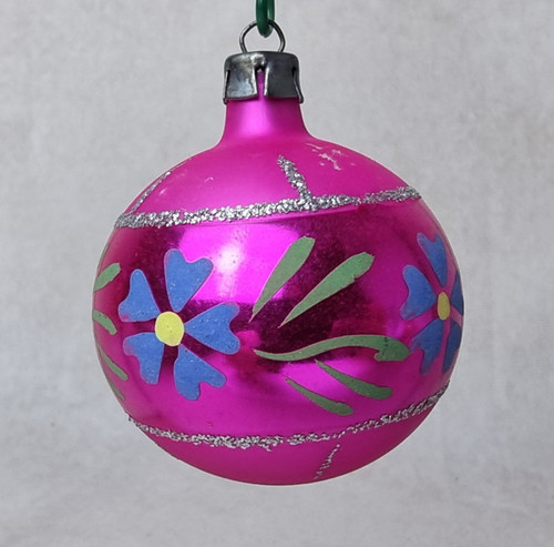 Vintage boule noël sapin - -,