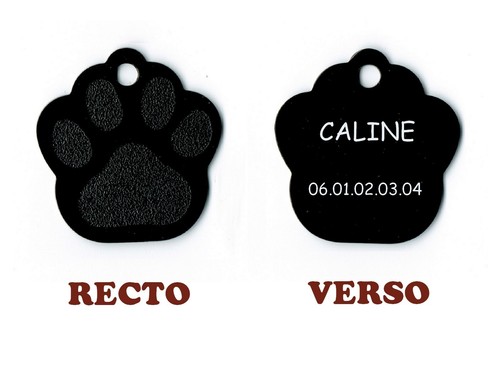Medaille gravee chien chat - gravee,