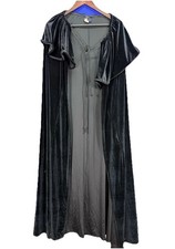 Morbid Threads Black Velvet Gothic Cape Cloak One Size Fits All Made in USA