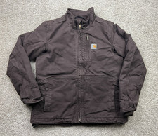 Carhartt Jacket Men's XS Brown Loose Fit Coat Sherpa Lined Detroit OC4293