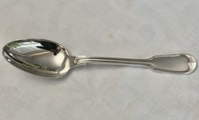 CUILLERE A  ENTREMET EN METAL ARGENTé CHRISTOFLE CHINON 17 CM