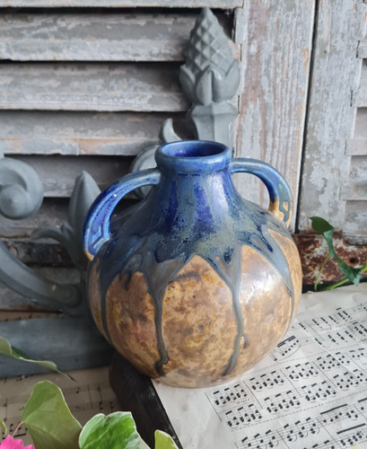 Ancien vase boule anses - vase,