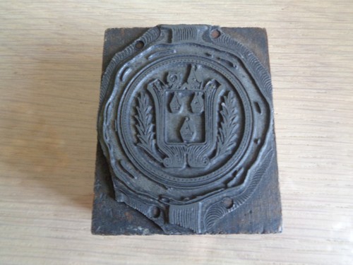 Ancien tampon matrice plaque - ancien,