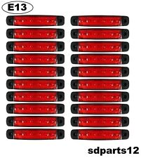 20 X Rouge 24v, 24 Volts 6 Led Feux De Gabarit Camion Caravane Chassis Remorques