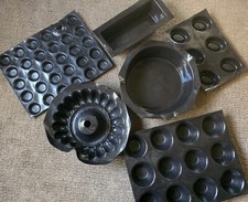 Lot of 6 Demarle Flexipan Silicone Baking Pan Molds - VG+  MUFFIN CAKE BREAD