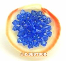 4 Perles Toupies 8mm Cristal