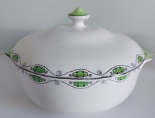 BOCH LA LOUVIERE NOVA SOUPIERE D 24 cm FAIENCE ART DECO 1930 BELGIQUE VERT