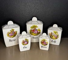 Ancien Lot 5 Pots à Épices