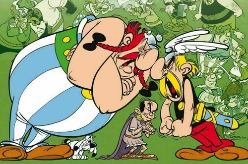Plaque métal astérix et - astérix,