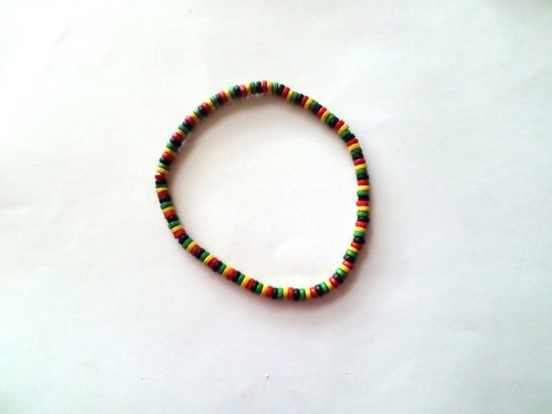 Collier perles bois - , de