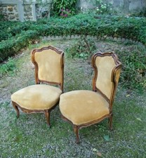paire de chaises a oreilles style louis XV