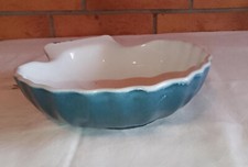 Plat à four en faïence bleu