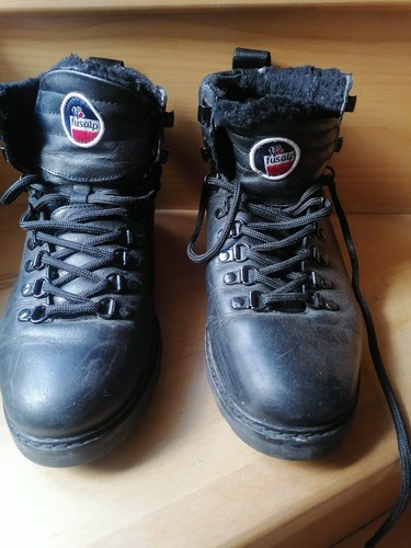 Fusalp boots vintage cuir - , noir