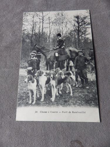 Cpa chasse courre en - cpa,