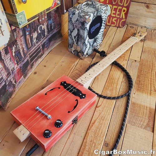 Guitare cigar box - , fretless