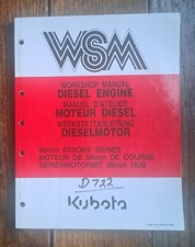 GENUINE KUBOTA 68MM STROKE DIESEL Workshop Manual 1990. Eng., French, German