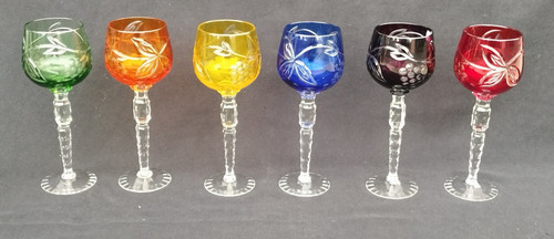 Lot 6 verres - h:,