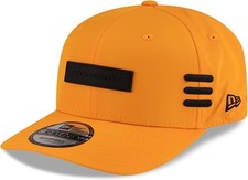 Casquette De Baseball McLaren F1 Officielle 2025 New Era Rayée Orange Noir