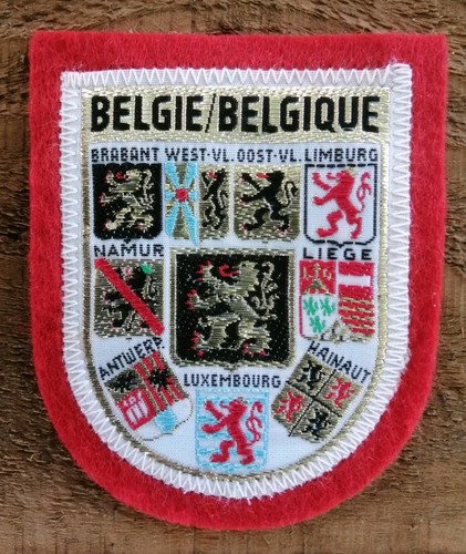 écusson ancien tissé belgie - ancien,
