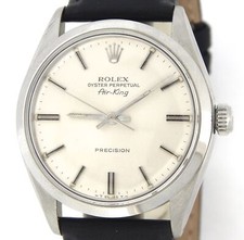 Rolex Air King Mens Stainless Steel Watch Silver Dial Vintage Model  Ref # 5500