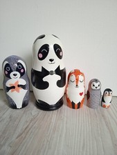 Poupées nicheuses pour enfants animaux de la forêt matryoshka jouet éducatif ...