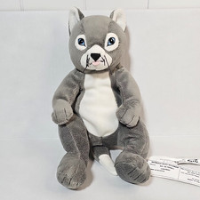 IKEA GOSIG KATT Gray Blue Eyes Tabby Kitty Cat Plush Kat Baby Stuffed Toy 12"