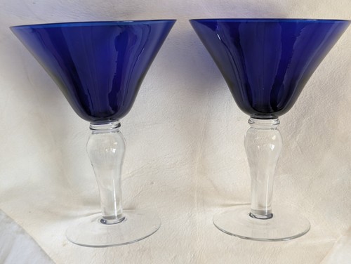 Pair cobalt blue martini - a,