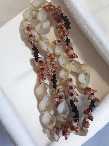 Collier vintage coquillages - collier, en