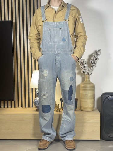 Salopette rayée denim - salopette,