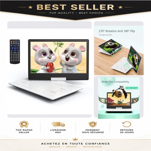 Lecteur dvd portable - lecteur,