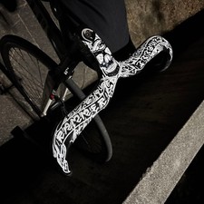 Guidon Cinelli Pista Drop noir/blanc Skull Bar Tape Fixed Gear Track Crack