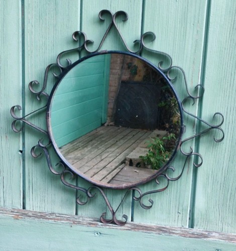 Ancien miroir fer - en, forgÉ