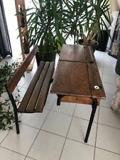 bureau d'écolier ancien vintage Double Pupitre