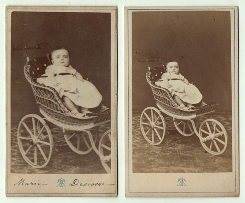 Photo cdv bébé en - cdv,