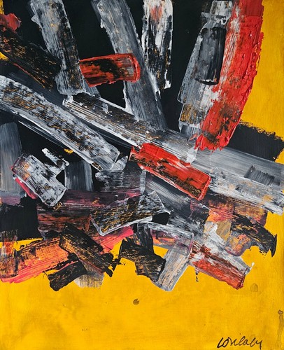 Tableau huile abstrait sur