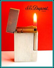 S.T. DUPONT Line 2 LARGE Silver Plated Lighter / Briquet - JUST SERVICED