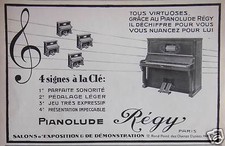 PRESS AD 1927 PIANOLUDE PIANO REGY PERFECT SOUND LIGHT PEDALING 
