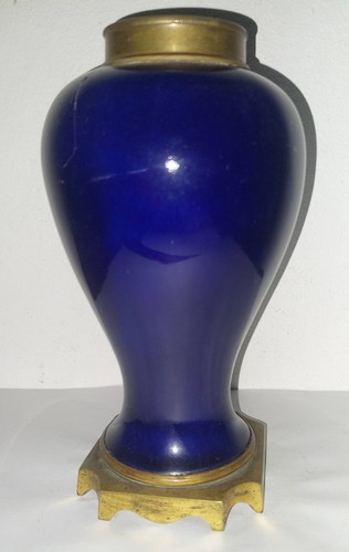 Lampe petrole décor bleu - dÉcor,