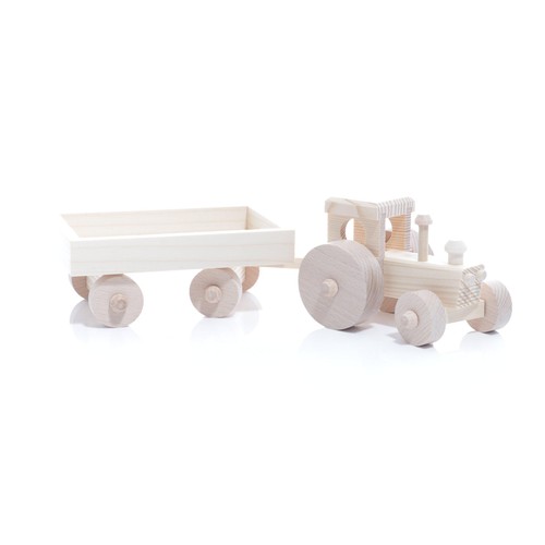 Jouet bois tracteur avec - en,
