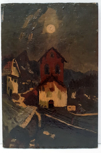 Huile sur panneau bois - sur,