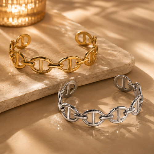 Bracelet manchette chaîne - manchette,