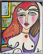 Peinture huile sur toile Femme " Grand Nu " Art contemporain Johanna WAGNER 2011