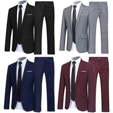 Costume Formel Un Bouton à la Mode Slim Fit 2 Pièces Mariage Customes pour Homme