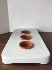 MICHAEL GRAVES CERAMIC SRVG PLATTER REMOVEABLE SAUCE CUPS 4PC SET Sushi F32