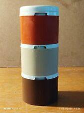 3 pots à épices Tupperware vintage 70 sel poivre moutarde