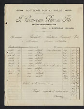 CAVIGNAC (33) HAY & STRAW BOTTLING / AGRICULTURAL WORK "J. COUREAU" in 1913