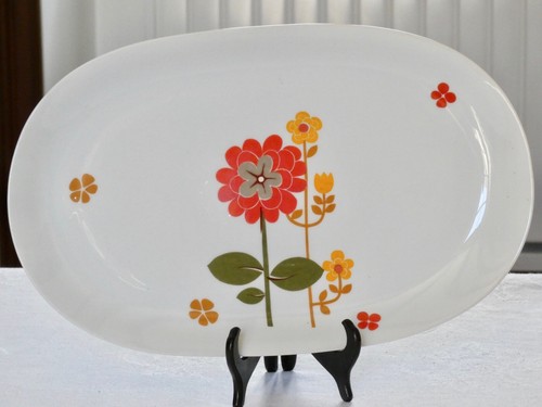 Vintage plat ovale porcelaine - vintage,