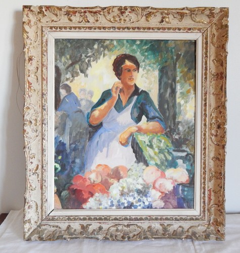 Ancien tableau huile sur - tableau,