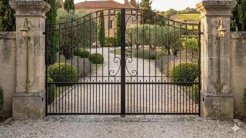 Portail coulissant acier fer - -,