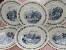 Villeroy et Boch Engadin Service Set of 6 Flat Plates Landscape Decor No. 2
